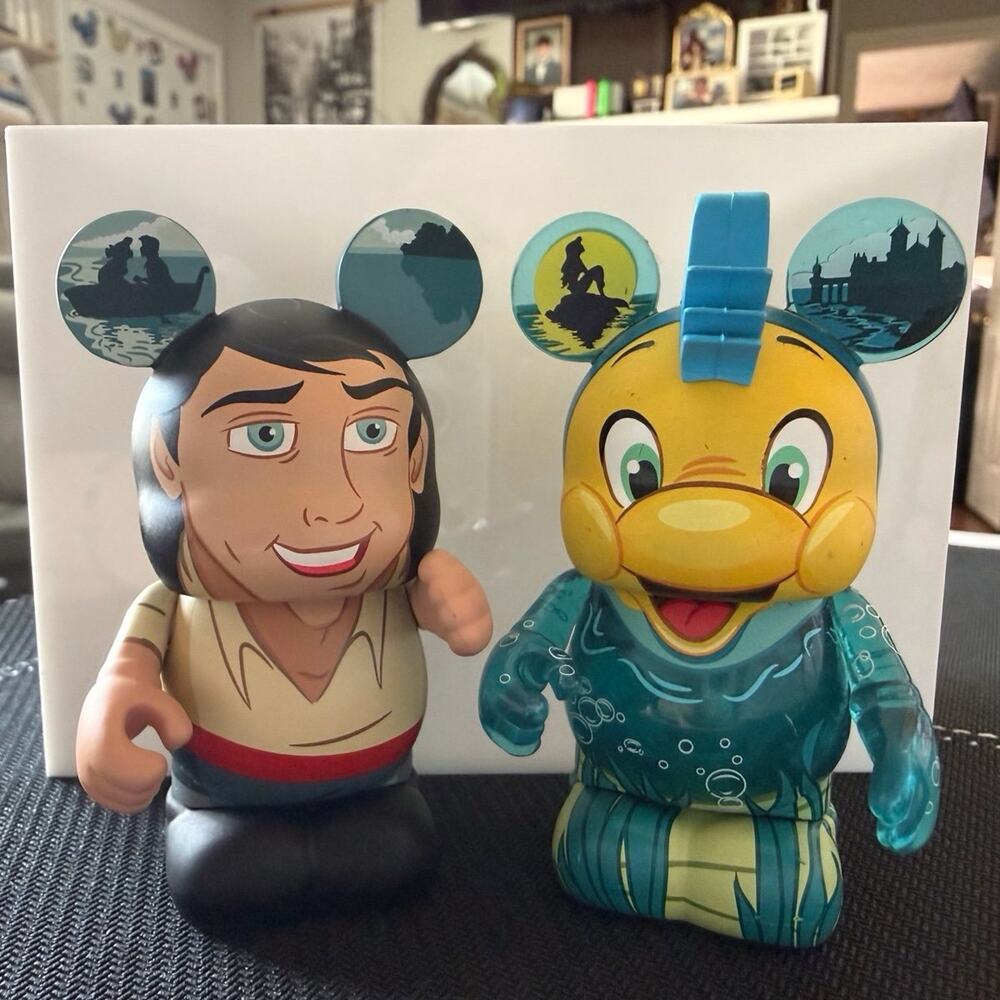 Disney Vinylmation Little Mermaid Lot of 2 Flounder & Prince Eric